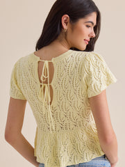 Lexie Pointelle Top