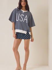USA Striped Graphic Tee