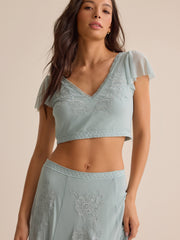 Carlin Embroidered Top