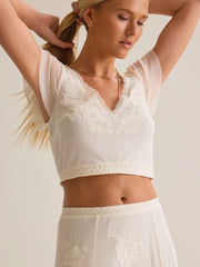 Carlin Embroidered Top