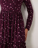 Wednesday'S Girl Smudge Spot Midaxi Dress In Dark Purple