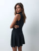 Supersoft Circle Mini Dress In Black