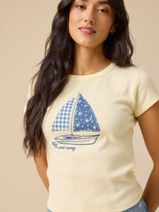 Let's Sail Away Baby Tee