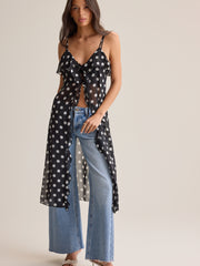 Cosette Tie Front Dot Kimono