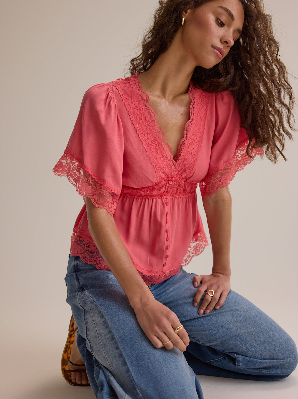 Evanelle Lace Babydoll Top
