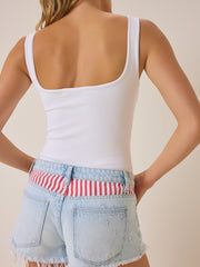 Nyssa Embroidered Denim Shorts