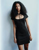 Pull&Bear Short Bow Dress In Black