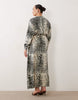 Curve Batwing Zebra Maxi Dress