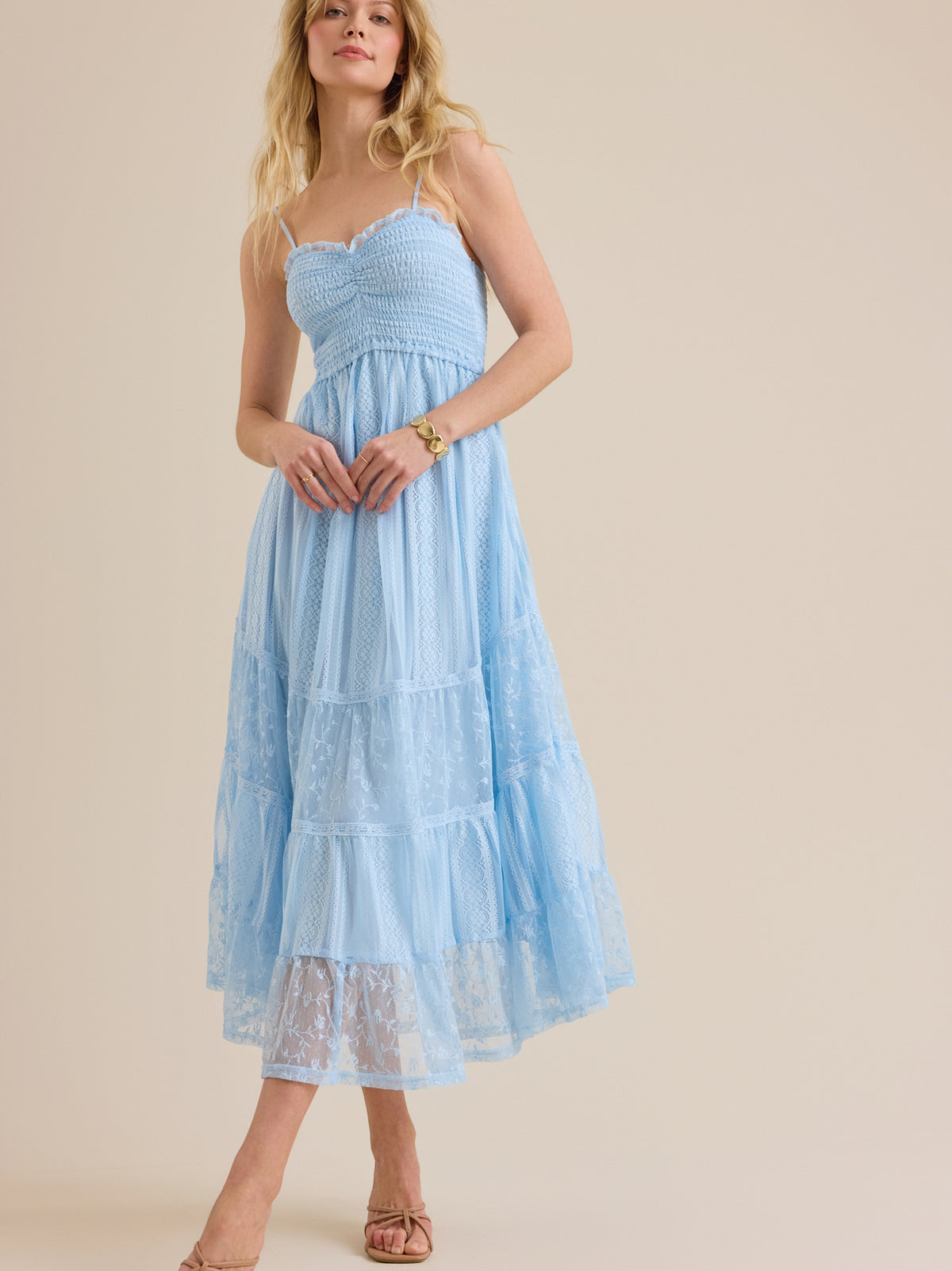 Tami Lace Tiered Maxi Dress