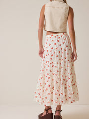 Jackie Embroidered Midi Skirt