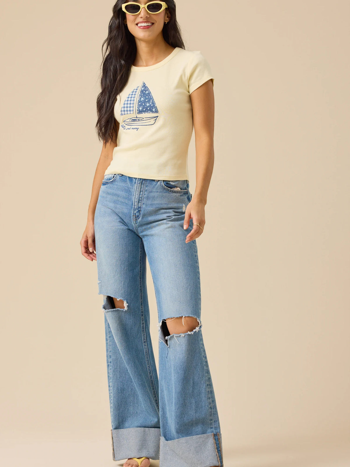 Let's Sail Away Baby Tee