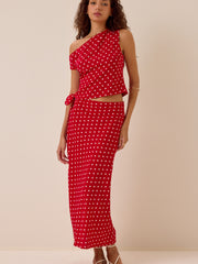 Jaycee Asymmetrical Dot Top