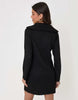 Threadbare Quarter Zip Brushed Knit Mini Dress In Black
