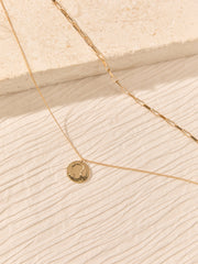 Hammered Coin Layer Necklace