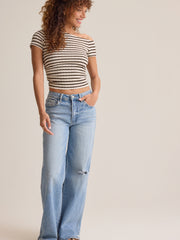 Rumi Asymmetrical Stripe Top