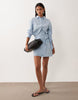 Cotton On Shirt Mini Dress In Seaside Stripe