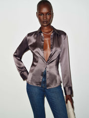 Raya Fitted Silk Shirt
