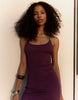 Bershka Rustic Strappy Midi Dress In Purple