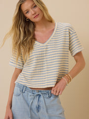 Scarlett V-Neck Striped Top