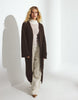 Na-Kd Knitted Wool Blend Cardigan Maxi Dress In Brown
