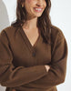 Na-Kd Knitted Sculptural Mini Dress In Brown