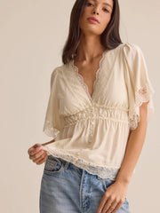 Evanelle Lace Babydoll Top