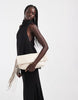 Chiffon High Neck Double Layer Maxi Dress In Black