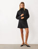 Mango High Neck Long Sleeve Mini Dress In Black
