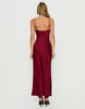 Princess Polly Engracia Satin Sequin & Bead Detail Cami Square Neck Maxi Dress In Burgundy