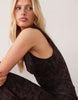 Mango Tie Shoulder Sleeveless Midi Dress In Brown