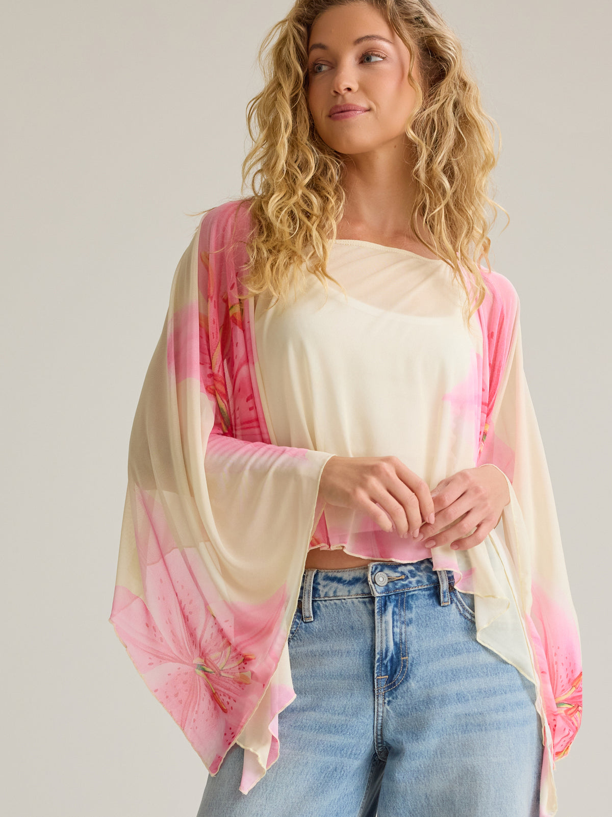 Brielle Floral Poncho