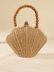 Shell Beaded Woven Purse