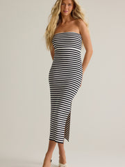 Lois Striped Midi Dress