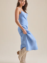 Eva Satin Midi Dress