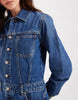 Tommy Jeans Denim Trucker Dress In Mid Wash
