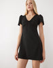 Miss Selfridge Mini Dress With Puff Sleeve In Black