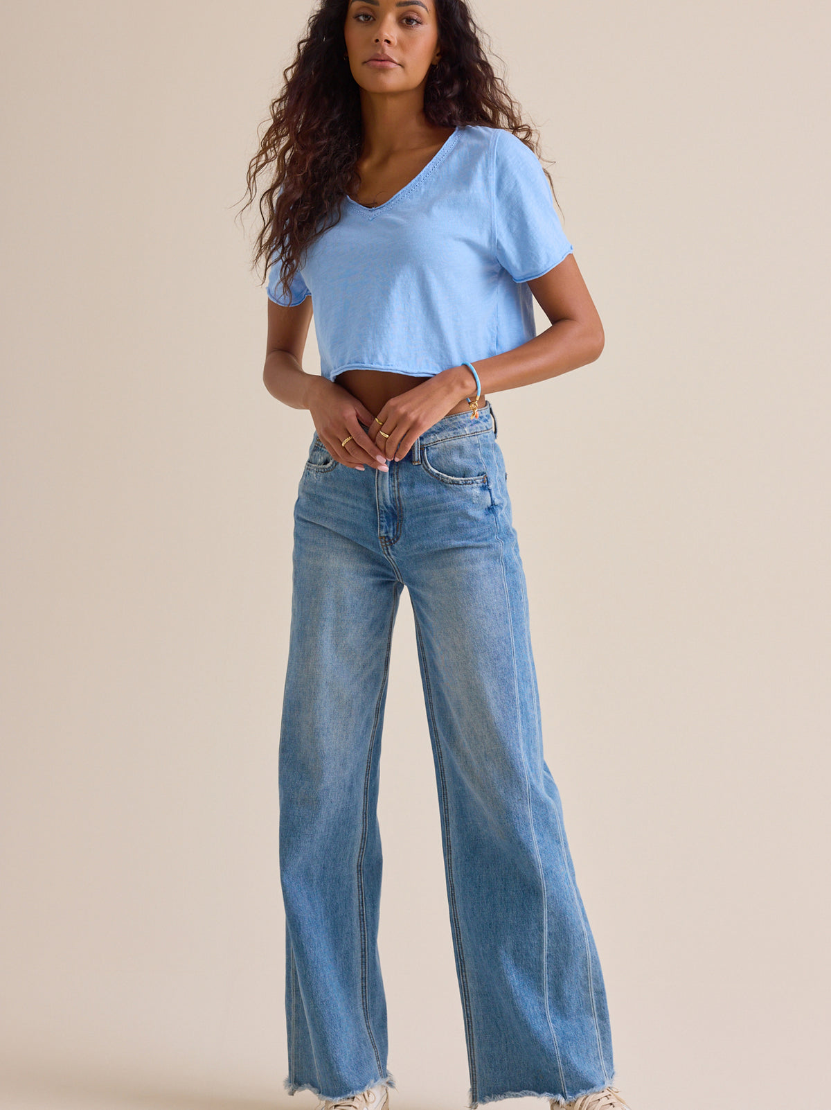 Vera Cropped Lace Tee