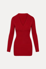 Jade Long Sleeve Knit Mini Dress - Heartstrings