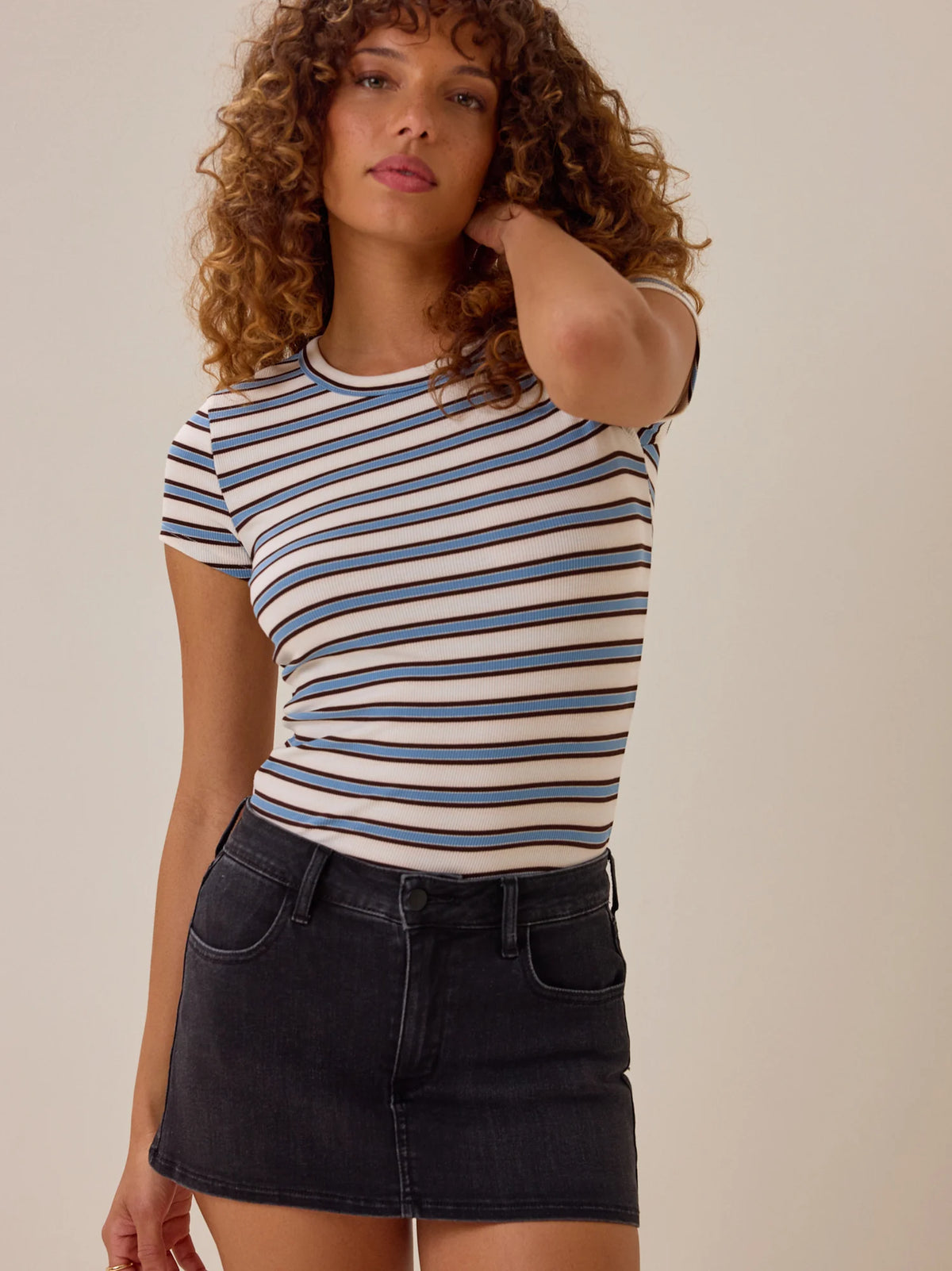 Alena Denim Mini Skort