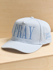 Striped Pray Trucker Hat