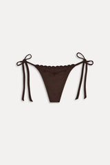 Mackenzie Suede String Bikini Bottom - Desert Suede