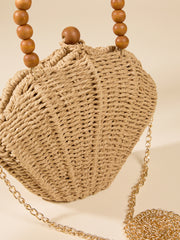Shell Beaded Woven Purse