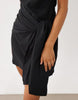 Supersoft Tie Side Mini Dress In Black