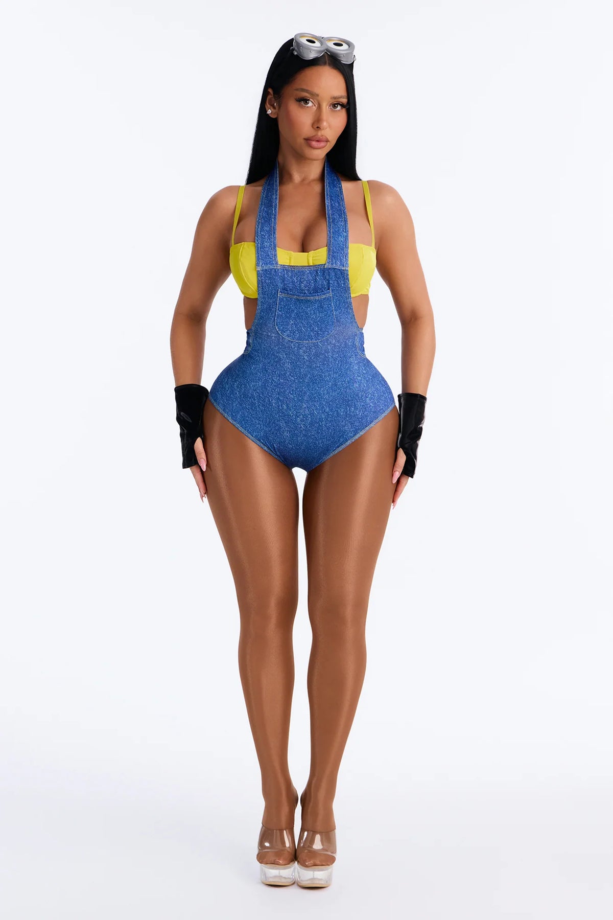 Babe In Overalls 4 Piece Costume Set
