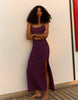 Bershka Rustic Strappy Midi Dress In Purple