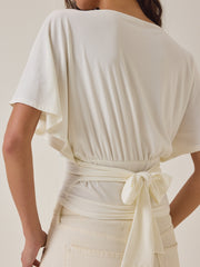 Mina Boatneck Fitted Top