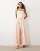 True Decadence Corset Dropped Waist Maxi Dress In Pale Pink