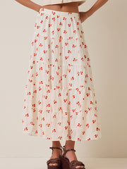Jackie Embroidered Midi Skirt