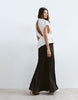 Arrange Cowl Neck Structured Contrast Maxi Dress In Mono