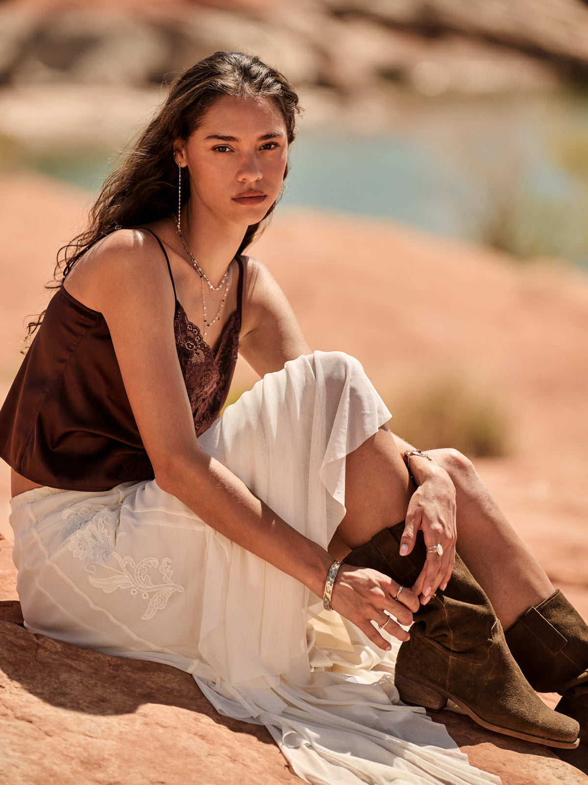 Carlin Ruffle Maxi Skirt